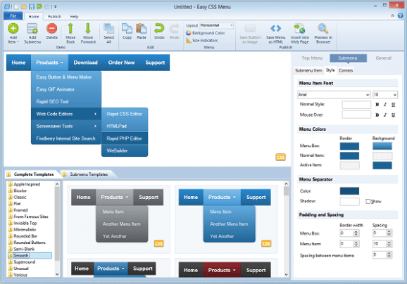 Blumentals Easy CSS Menu v5.3.0.37 Multilingual + Keygen