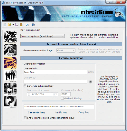 Obsidium v1.6.7.1 (Software protection and licensing system) + Activation Key