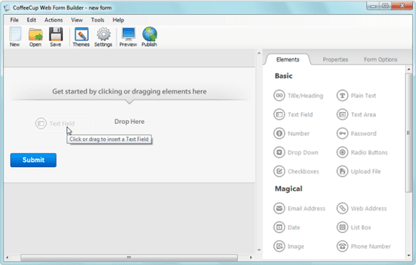 CoffeeCup Web Form Builder v2.9 Build 5553 + Crack