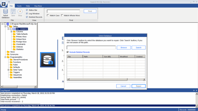 EaseUS MS SQL Recovery v10.2.0.0 + Crack