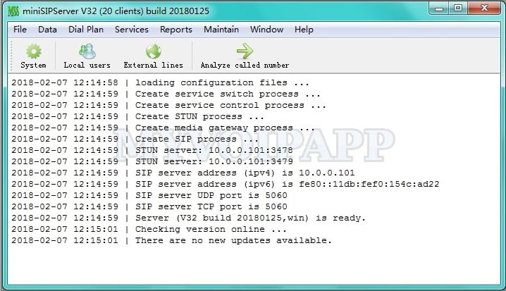miniSIPServer v37 (build 20200424) 500 clients + Patcher